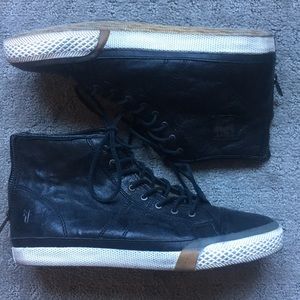 8.5 black Frye High Back Zip Sneaker